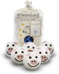 Friendsheep Wool Dryer Balls 6 Pack XL Organic - Reusable Eco Softener