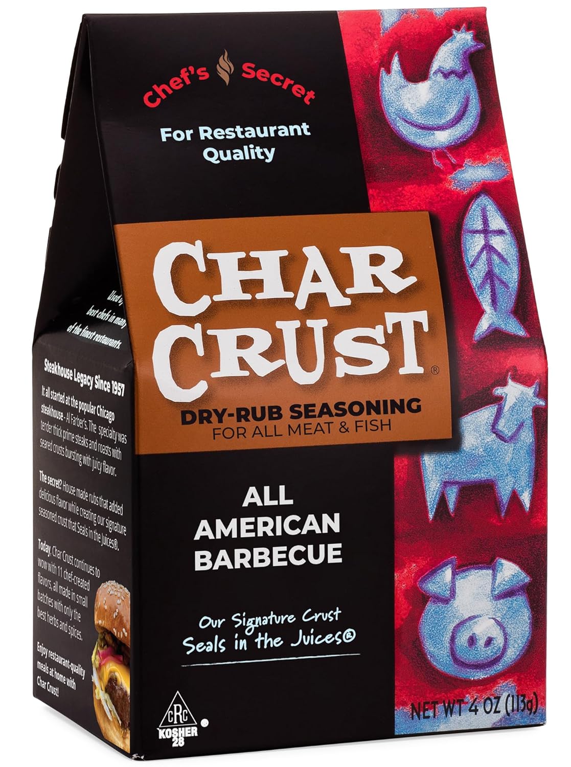 Char Crust Dry-Rub Seasoning for BBQ Ribs, Chicken, and More