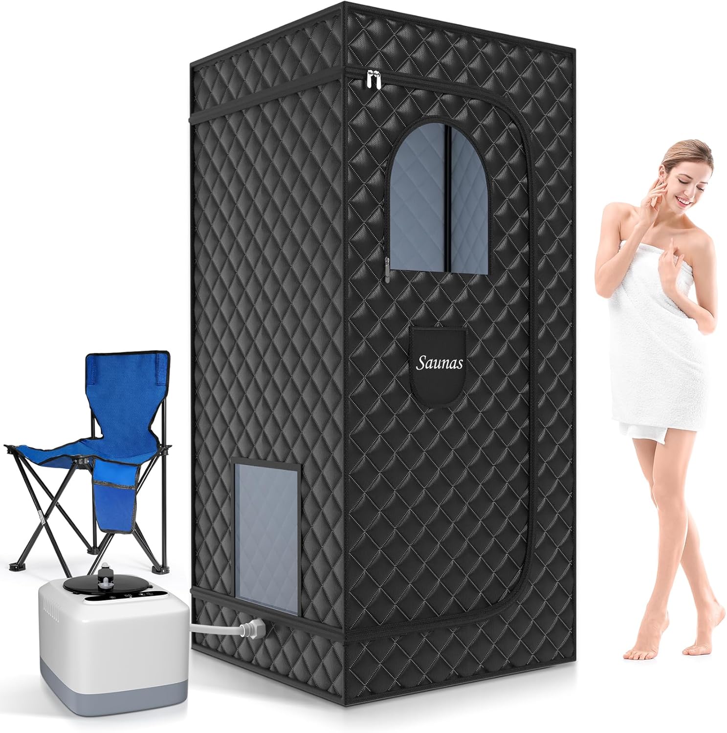 Portable Home Sauna Box - Full Body Spa, Remote Control, Foldable Chair - Lajou