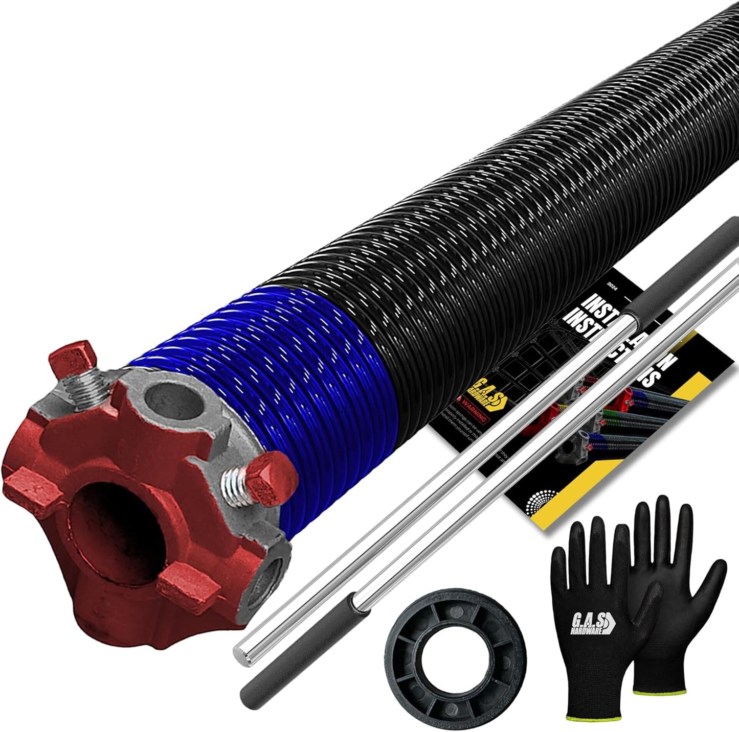 Garage Door Torsion Spring 262x2x36 with Winding Bars and Gloves