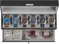 SONGMICS 6-Slot Watch Box with Drawer - Lockable Glass Top