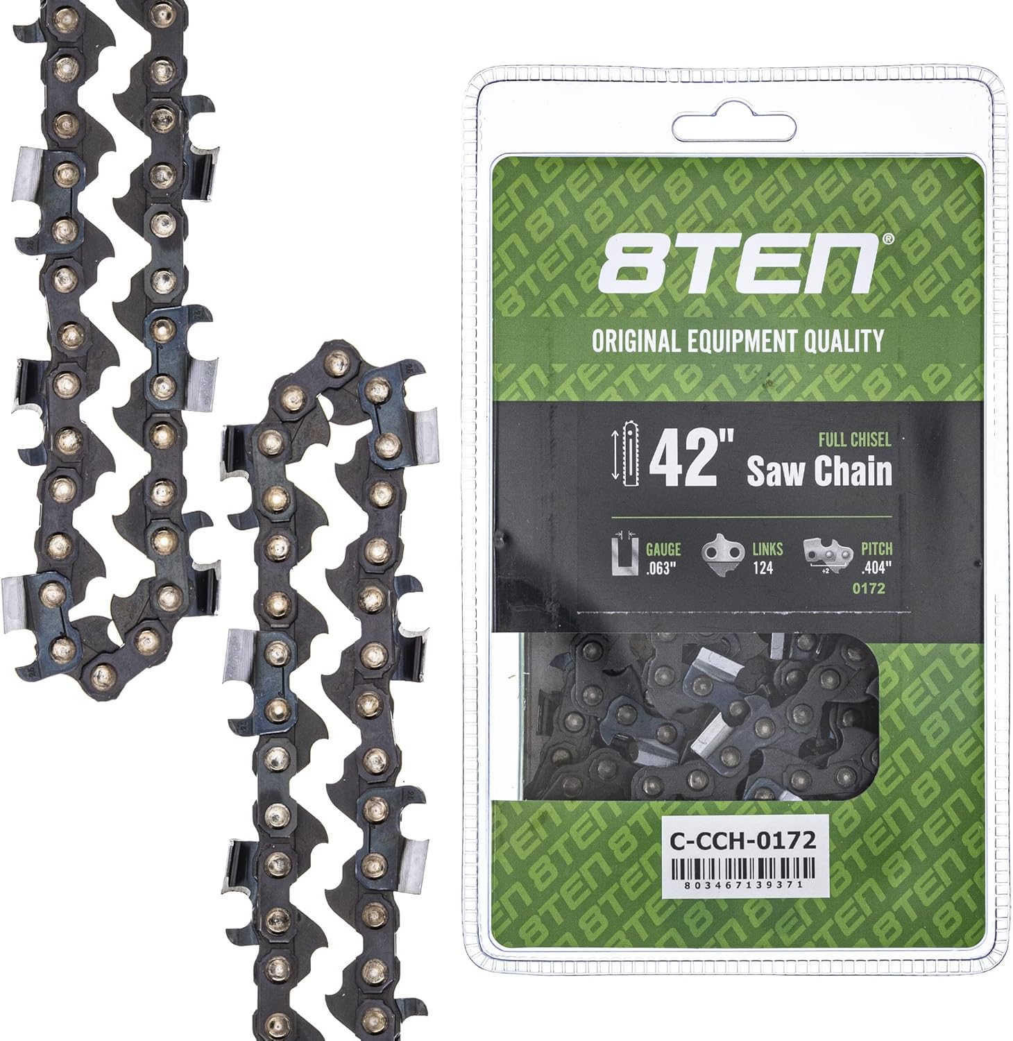 8TEN Full Chisel Chainsaw Chain 42 Inch for Husqvarna 3120XP
