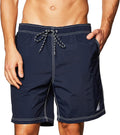 Nautica Men's Solid Quick Dry Classic Logo Swim Trunk - Quick Dry