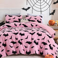 weigelia Halloween Comforter Set Full Size - Pink Bat Velvet Comfort