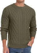 Askdeer Men's Fisherman Pullover Sweater - Classic Crewneck