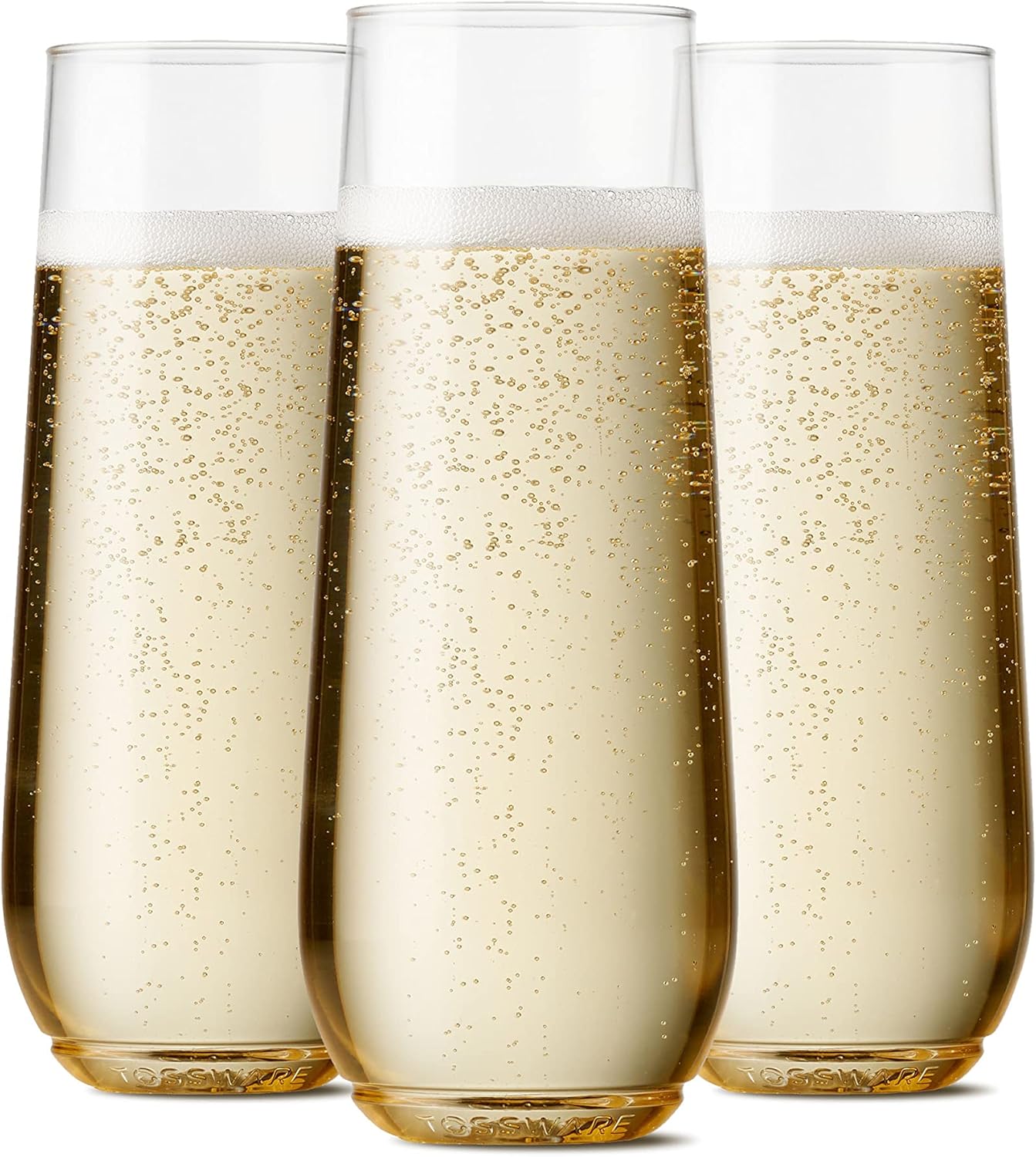 TOSSWARE POP 9oz Flute - Unbreakable Crystal Clear Plastic Glasses