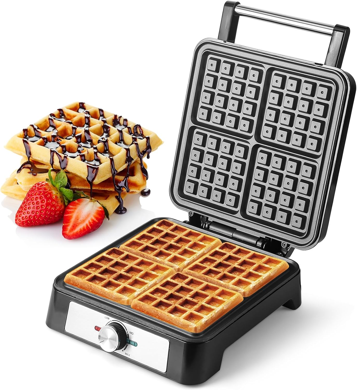 Quick & Crispy Waffles in Minutes - 1600W UVFAST