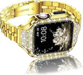 MioHHR Metal Case with Band Compatible with Apple Watch - Slim Bling