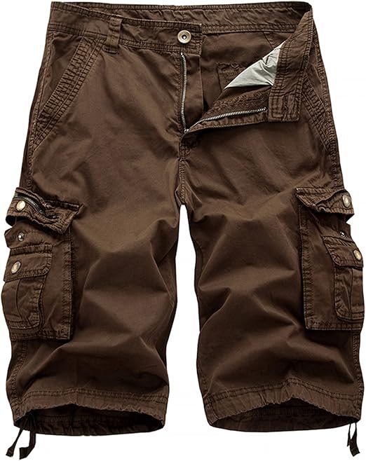 DONGD Mens Cargo Shorts Cotton Relaxed Fit for Summer Comfort