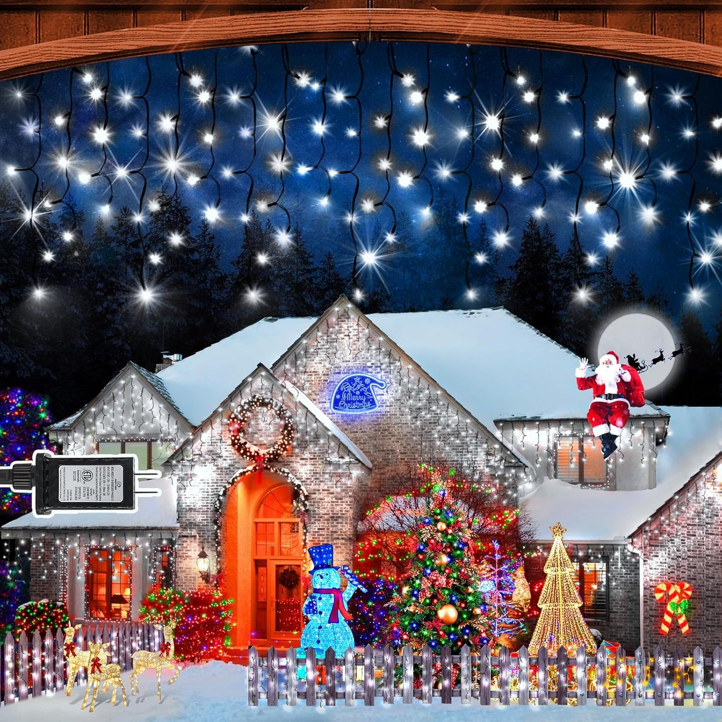 33FT 400 LED Christmas Lights with 8 Modes for Outdoor Decor