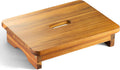 Wooden Step Stool 3.5 in One Step Stool for Adults - Durable Acacia
