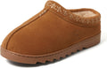 Dearfoams Suede Indoor Outdoor Doreen Clog - Memory Foam Comfort Mules