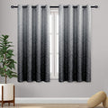 Blackout Curtains Ombre Damask Thermal Panels - Light Blocking Privacy