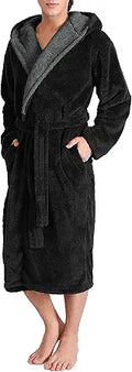 DAVID ARCHY Men's Soft Fleece Plush Robe Full Length - Warm & Plush on