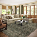 Washable Living Room Area Rug 8x10 - Stain Resistant, Low Pile
