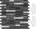 STICKGOO Peel and Stick Backsplash Tile - Easy DIY Wood Look Metal Mix