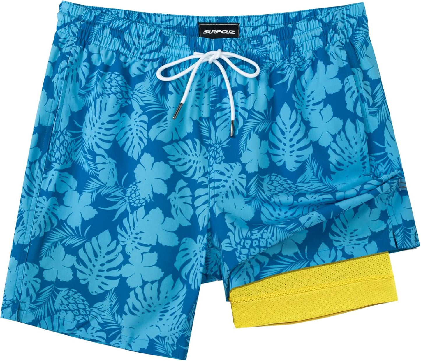 Mens Swim Trunks with Compression Liner for Ultimate Comfort