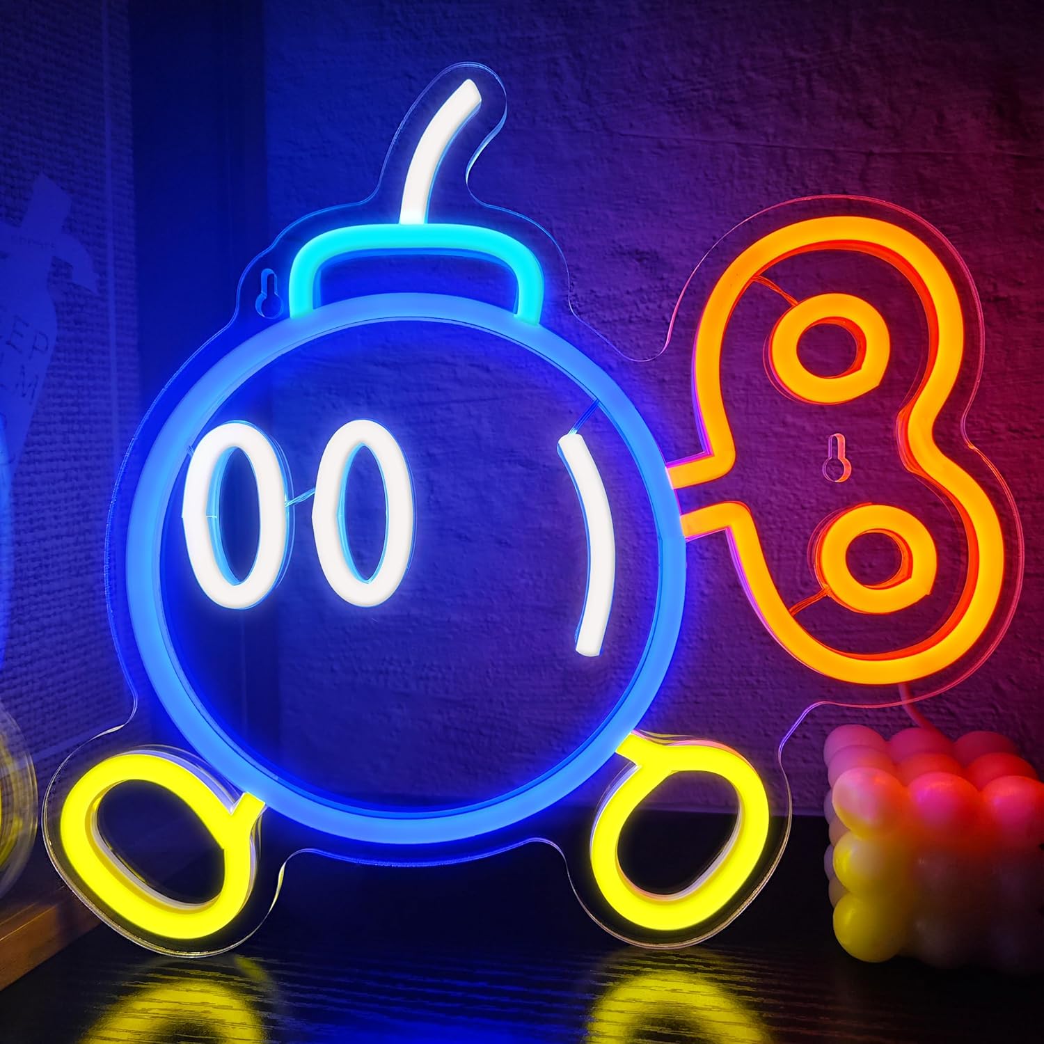 Gaming Neon Sign for Room Decor - Dimmable USB Powered Light