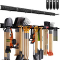 Garage Tool Organizer Wall Mounted 64in Adjustable Rack - Holds Heavy