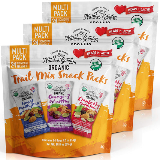 Nature's Garden Organic Trail Mix Snack Pack - Healthy & Delicious