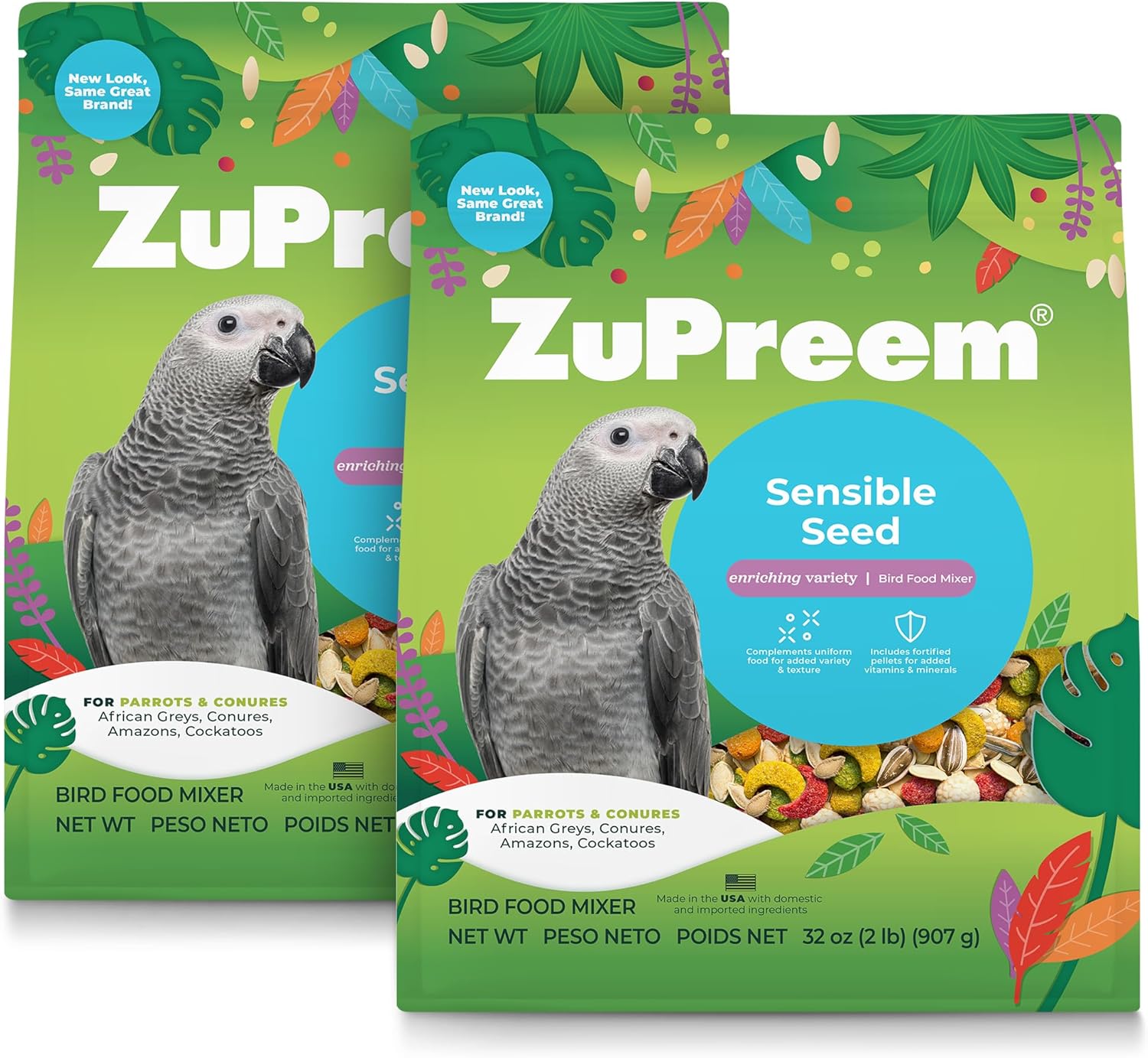 Sensible Seed Bird Food for Parrots and Conures - 2 lb Pack