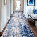 Washable Area Rug 2ft x 10ft Non-Slip Modern Abstract Runner - Easy
