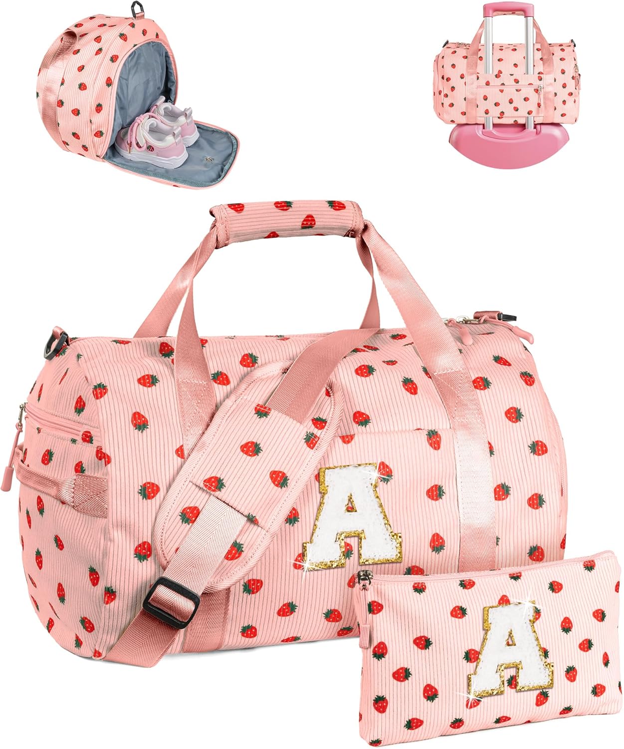 Personalized Dance Bag for Girls with Shoe Compartment & Pouch