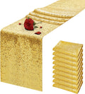 Gold Sequin Table Runner 12 x 72 inches for Events and Parties