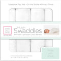 SwaddleDesigns Cotton Muslin Swaddle Blankets Set of 4 - Soft, Large