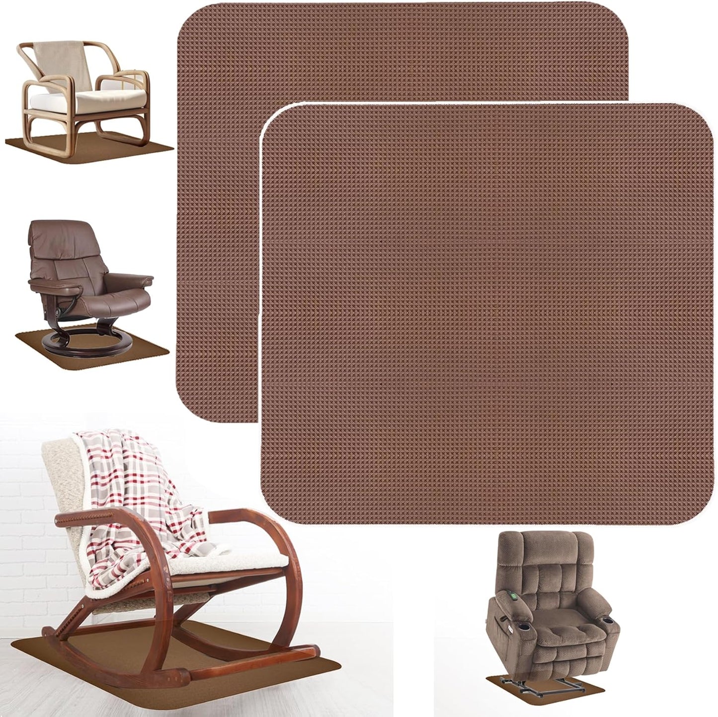 2Pcs Non Skid Recliner Pads for Hardwood Floors Protection