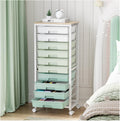Rolling Cart with Drawers 10-Drawer Rolling Storage Cart - Compact
