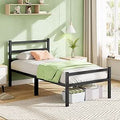 Twin Metal Platform Bed Frame with Headboard & Footboard - Stable 14in