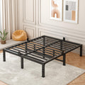 King Bed Frame Platform 14 in Heavy Duty Metal - Quiet, Stable Support
