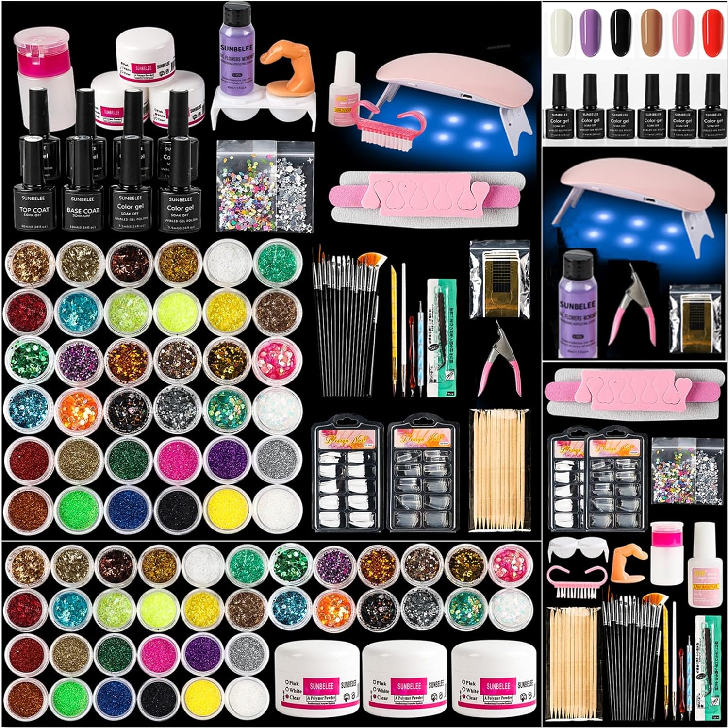 Acrylic Nail Kit for Beginners with Professional Gel Polish Set