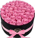 47 Roses in a Luxury Suede Box - Long-Lasting Preserved Roses