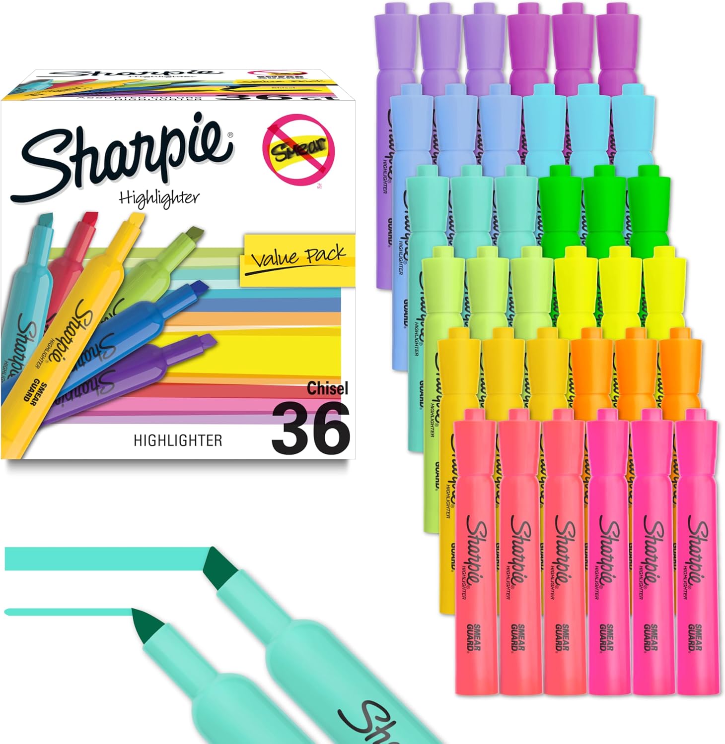 Sharpie Tank Style Highlighters - 36 Count Assorted Colors