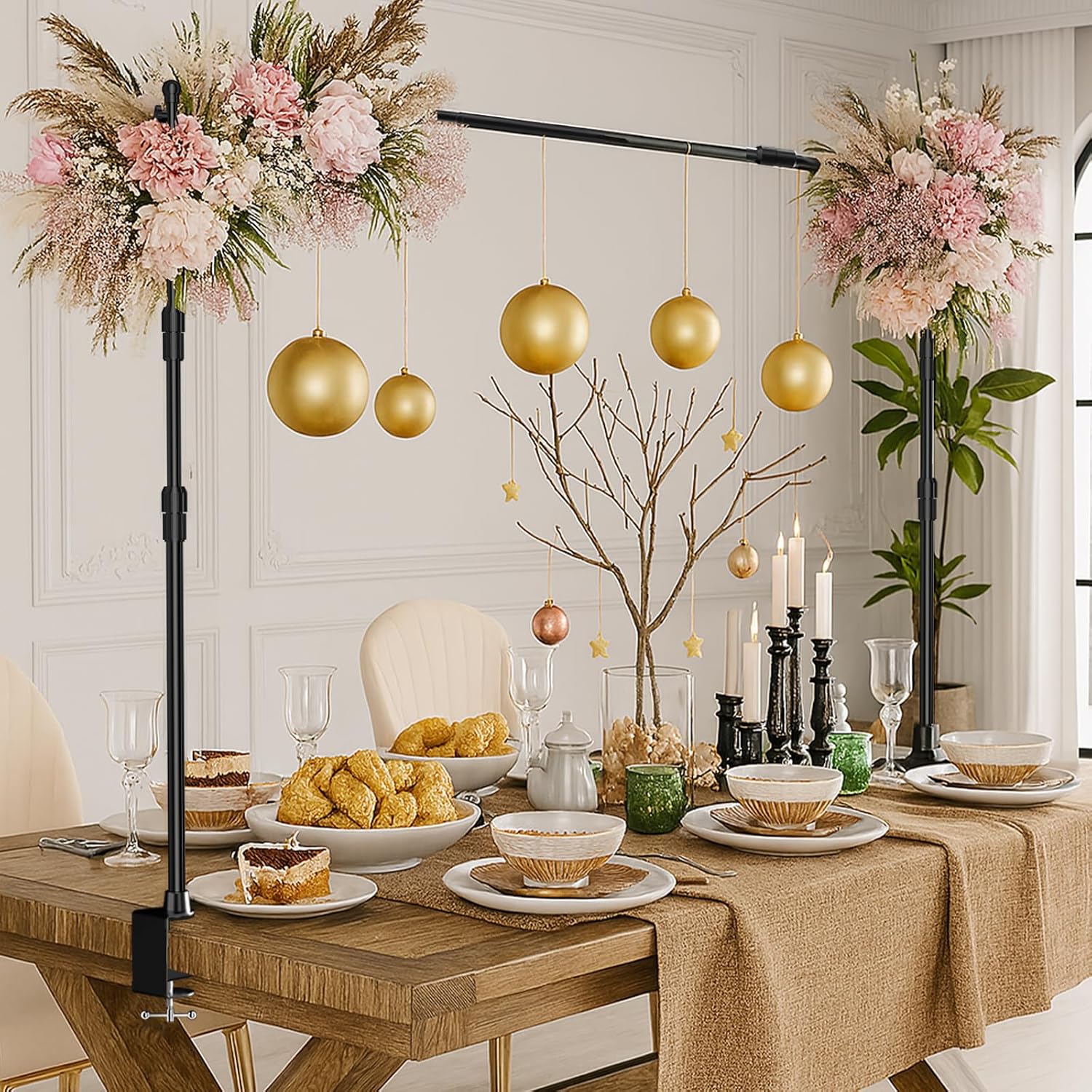 EMART Telescopic Over The Table Top Rod Stand for Events