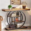 Console Table 41.3 in Narrow 4-Tier Console Table - Industrial Circle