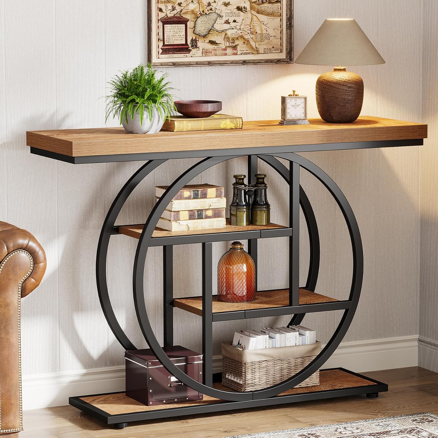 Tribesigns 41.3in Console Table - Industrial 4-Tier Accent Table