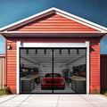 Premium Garage Door Screen for 1 Car Garage 12x7ft - Durable Mesh