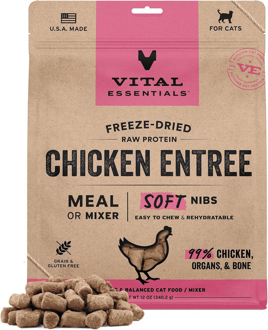 Vital Essentials Freeze-Dried Raw Chicken Meal for Cats 12 oz