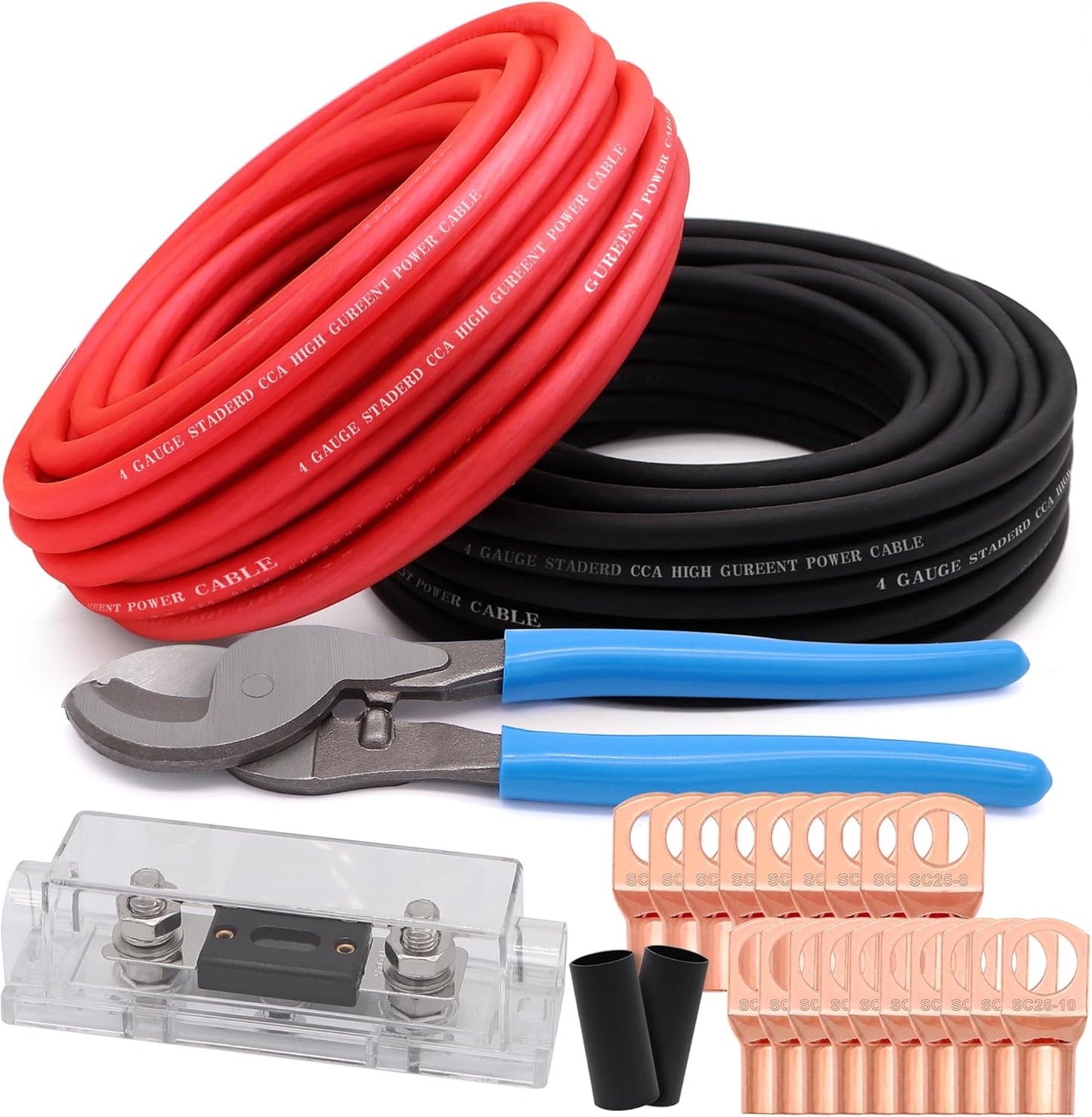 100Ft 4 Gauge Copper Clad Aluminum Wire for Car Audio Systems