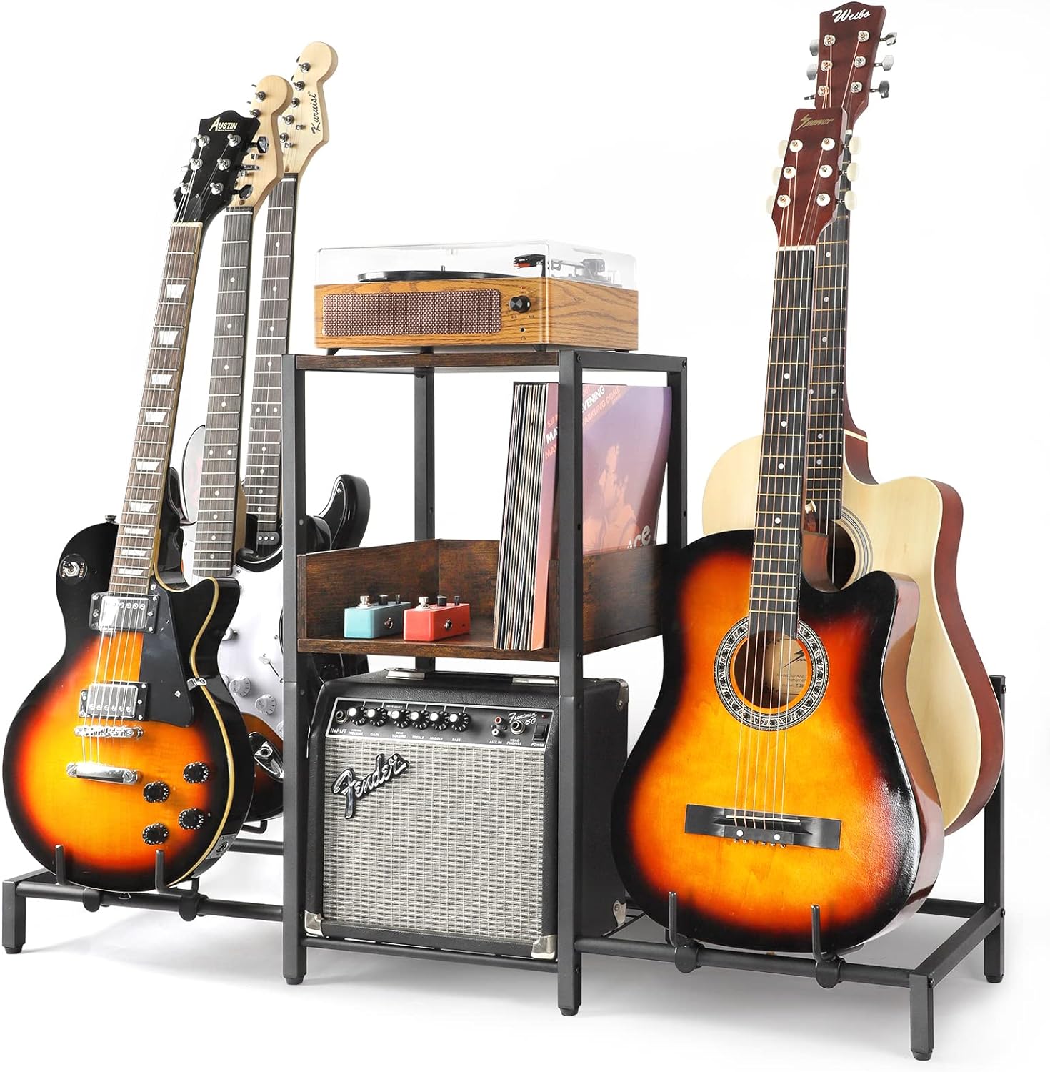 Bikoney 5-Tier Guitar Stand: Display Multiple Guitars