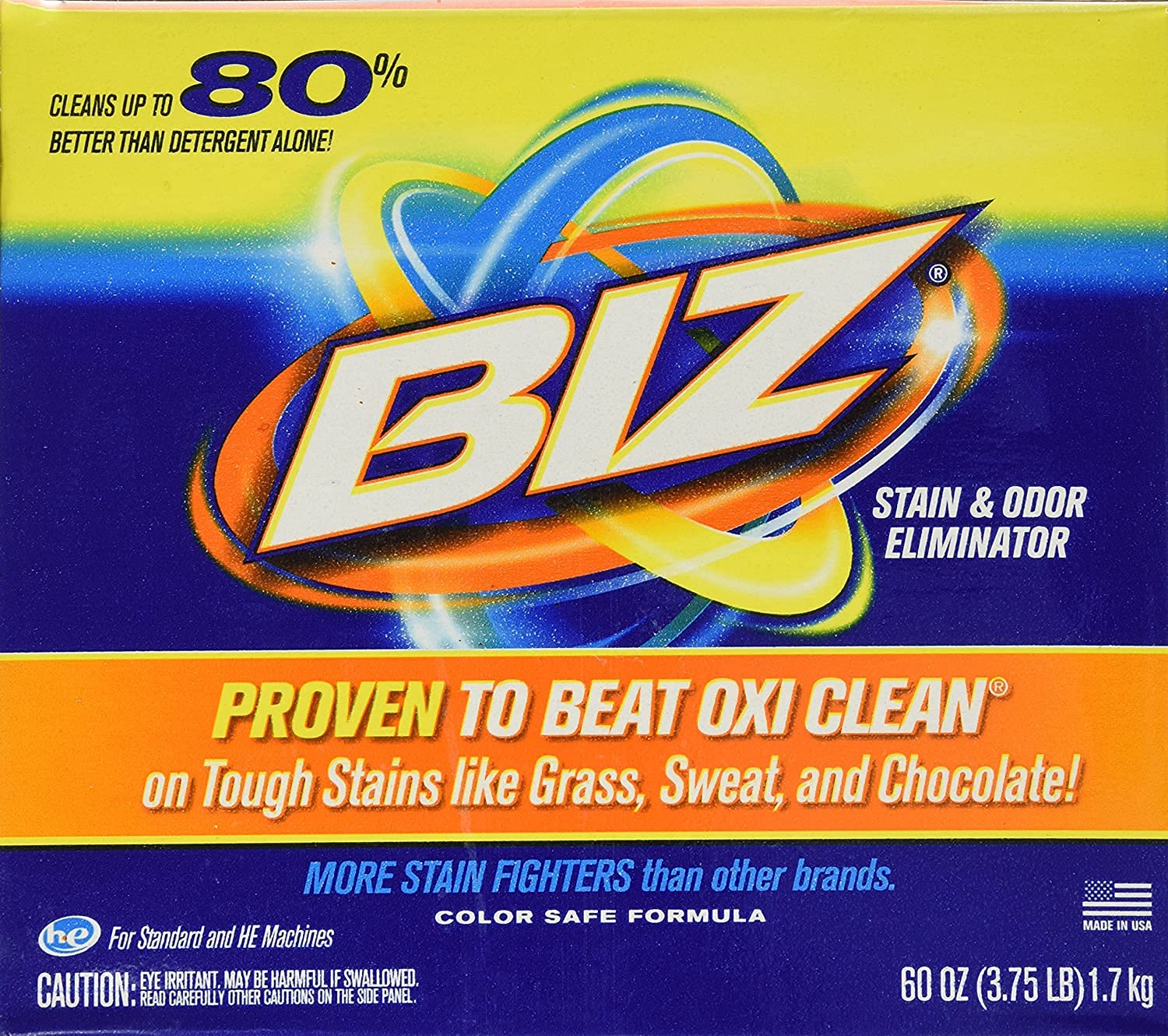 Biz Laundry Detergent Powder Booster for Stain & Odor Removal