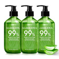 99% Organic Aloe Vera Gel 17.6oz Pump 3-Pack - Fast Soothing Relief