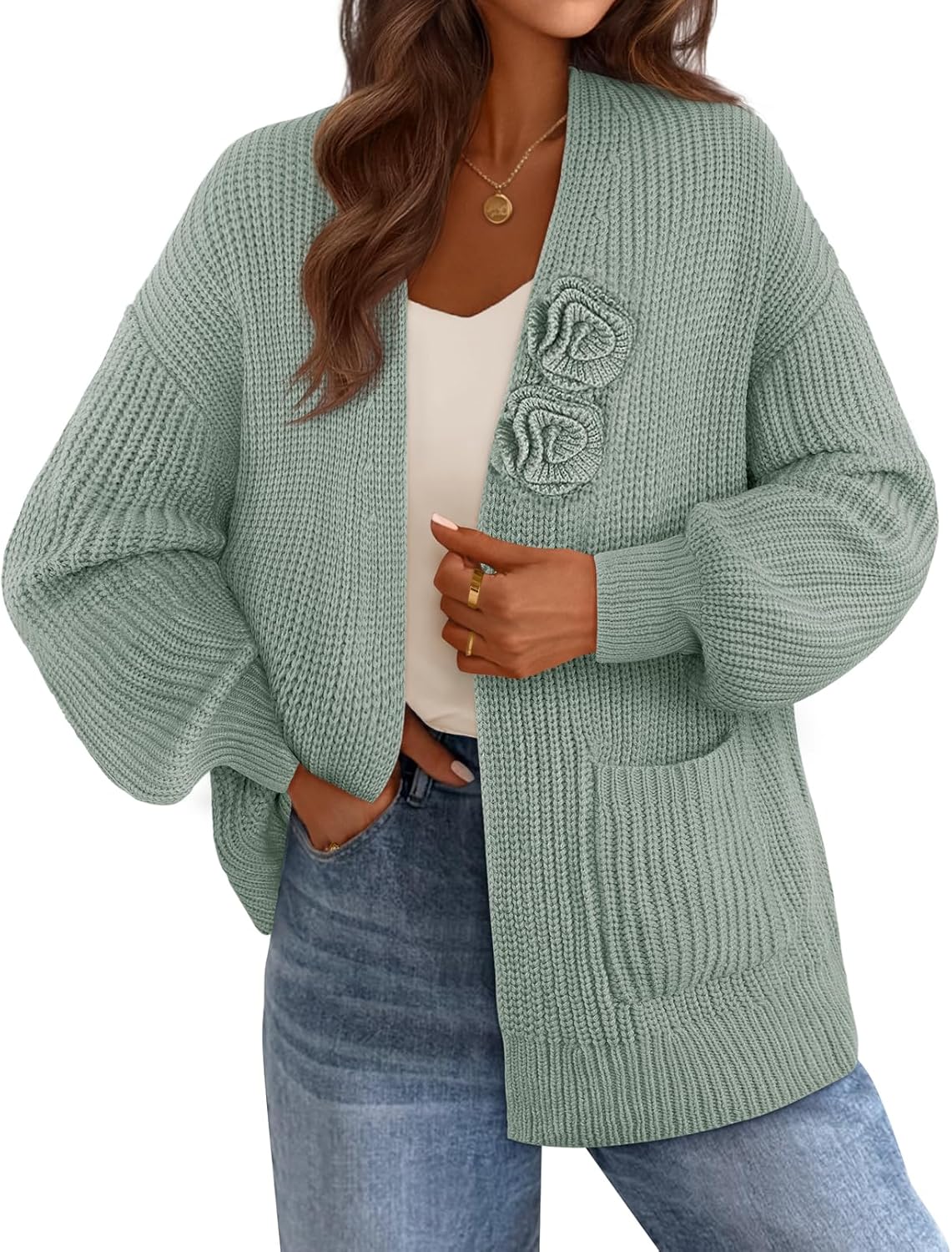 MEROKEETY Women's Chunky Cardigan Sweaters for Cozy Style