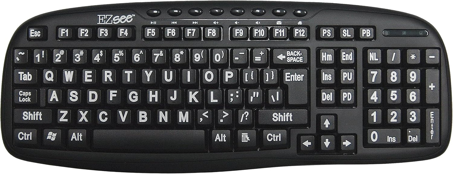 Ergoguys Ezsee Low Vision Keyboard with Large Print Keys