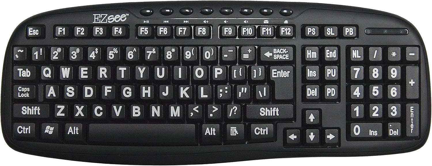 Ergoguys Ezsee Low Vision Keyboard with Large Print Keys
