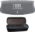 JBL Charge 5 (Gray) + divvi! Hardshell Case Bundle - Portable Power
