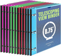 Telescoping 3 Ring Binder 0.75 in Expandable Flexible Organizer